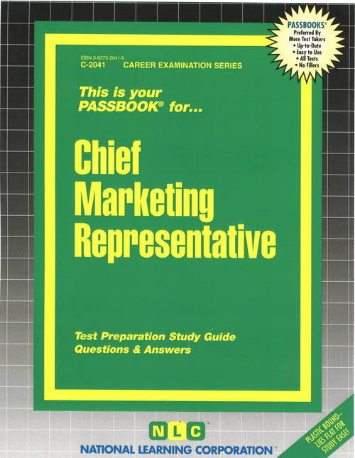 Chief Marketing Representative - 9780837320410 by National Learning Corporation, 9780837320410