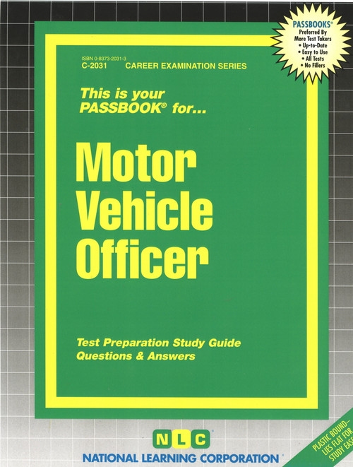 Motor Vehicle Officer - 9780837320311 by National Learning Corporation, 9780837320311