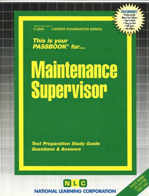 Maintenance Supervisor - 9780837320441 by National Learning Corporation, 9780837320441