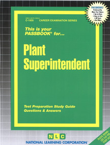 Plant Superintendent - 9780837319353 by National Learning Corporation, 9780837319353
