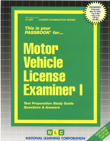 Motor Vehicle License Examiner I - 9780837319377 by National Learning Corporation, 9780837319377