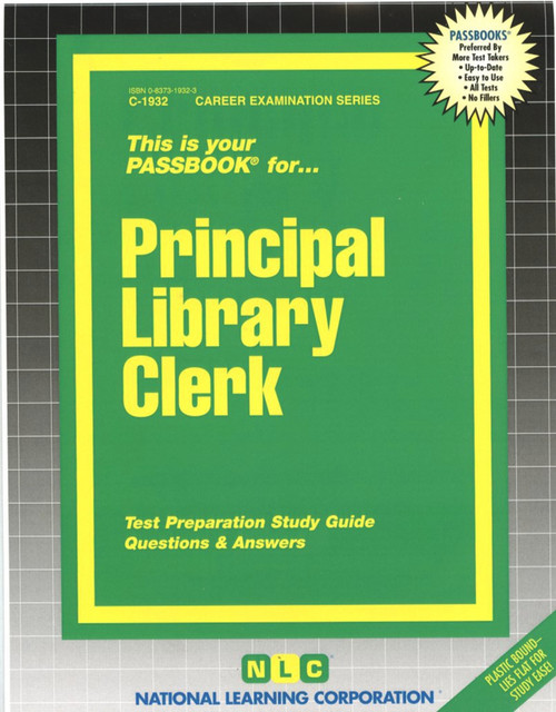 Principal Library Clerk - 9780837319322 by National Learning Corporation, 9780837319322