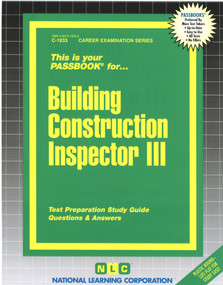 Building Construction Inspector III - 9780837318332 by National Learning Corporation, 9780837318332