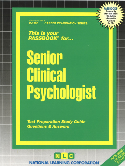 Senior Clinical Psychologist - 9780837319063 by National Learning Corporation, 9780837319063