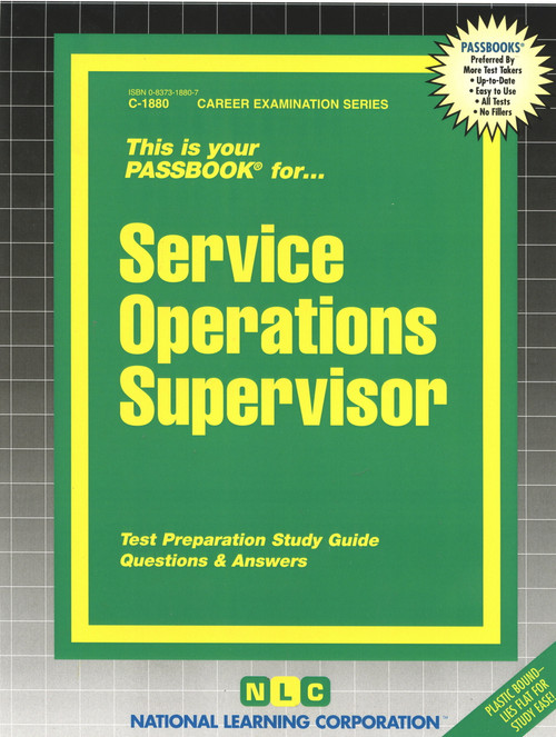 Service Operations Supervisor - 9780837318806 by National Learning Corporation, 9780837318806