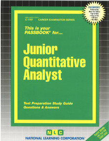 Junior Quantitative Analyst - 9780837317977 by National Learning Corporation, 9780837317977