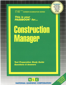 Construction Manager - 9780837317892 by National Learning Corporation, 9780837317892
