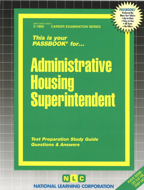 Administrative Housing Superintendent - 9780837318004 by National Learning Corporation, 9780837318004