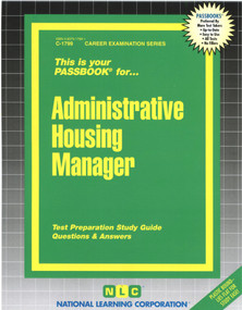 Administrative Housing Manager - 9780837317991 by National Learning Corporation, 9780837317991