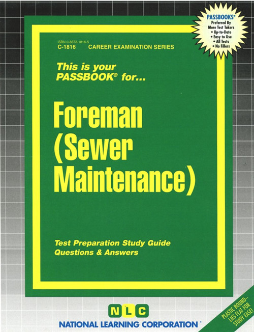 Foreman (Sewer Maintenance) - 9780837318165 by National Learning Corporation, 9780837318165