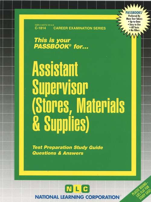 Assistant Supervisor (Stores, Materials & Supplies) - 9780837318141 by National Learning Corporation, 9780837318141