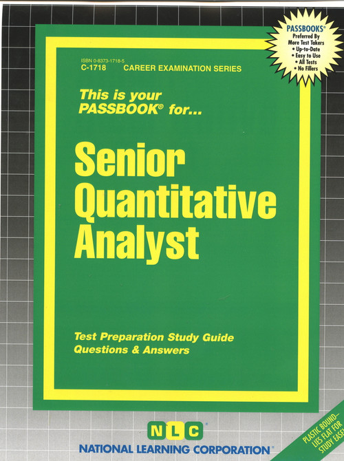 Senior Quantitative Analyst - 9780837317182 by National Learning Corporation, 9780837317182