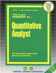 Quantitative Analyst - 9780837317144 by National Learning Corporation, 9780837317144