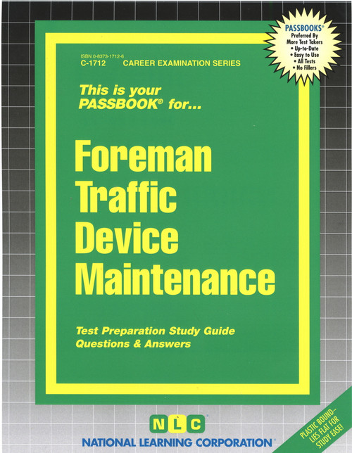 Foreman Traffic Device Maintenance - 9780837317120 by National Learning Corporation, 9780837317120
