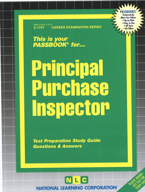 Principal Purchase Inspector - 9780837317472 by National Learning Corporation, 9780837317472