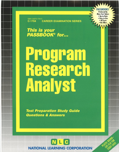 Program Research Analyst - 9780837317045 by National Learning Corporation, 9780837317045