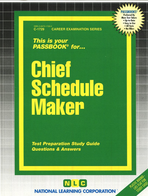Chief Schedule Maker - 9780837317298 by National Learning Corporation, 9780837317298