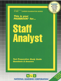 Staff Analyst - 9780837315515 by National Learning Corporation, 9780837315515