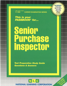Senior Purchase Inspector - 9780837314839 by National Learning Corporation, 9780837314839
