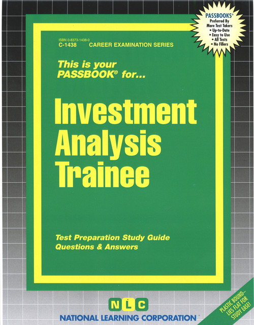 Investment Analysis Trainee - 9780837314389 by National Learning Corporation, 9780837314389