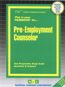 Pre-Employment Counselor - 9780837313962 by National Learning Corporation, 9780837313962