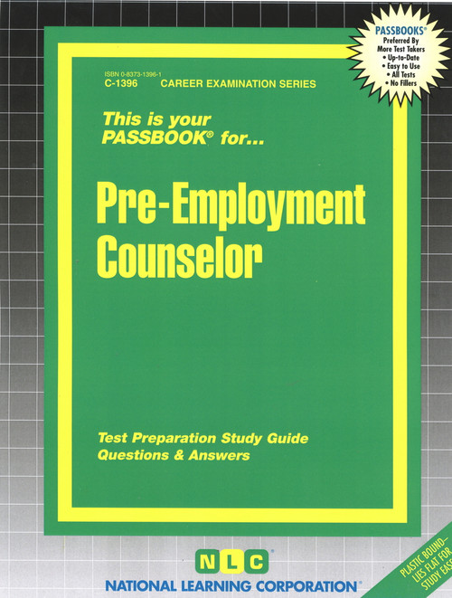 Pre-Employment Counselor - 9780837313962 by National Learning Corporation, 9780837313962