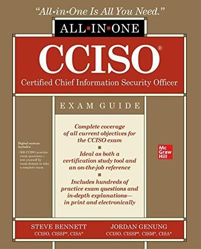 CCISO Certified Chief Information Security Officer All-in-One Exam Guide by Steven Bennett, Jordan Genung, 9781260463927