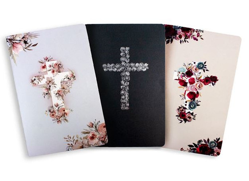 Journal-Floral Cross Design (Pk/3) by Paper Bella, 9781937212636