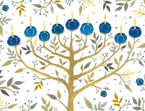 Chanukah Tree Of Lights Holiday Embellished Notecards by Galison, Ana Victoria Calderón, 9780735341180