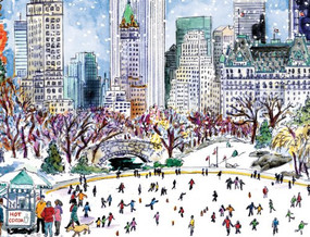 Michael Storrings Park Skaters Holiday Embellished Notecards by Galison, Michael Storrings, 9780735341647