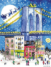 Michael Storrings Brooklyn Bridge Holiday Embellished Notecards by Galison, Michael Storrings, 9780735341654
