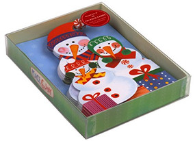 Snowfamily Tri-Fold Holiday Notecards by Galison, Margaret Berg, 9780735343375