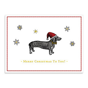 Alice Scott Christmas Dachshund Embellished Holiday Notecards by Galison, Alice Scott, 9780735347397