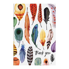 Feathers Parcel Thank You Notecards by Galison, 9780735357778