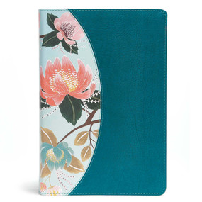 The CSB Study Bible For Women, Teal Flowers LeatherTouch (Faithful and True) by Dorothy Kelley Patterson, Rhonda Harrington Kelley, CSB Bibles by Holman, 9781433651298