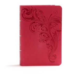KJV Large Print Compact Reference Bible, Pink LeatherTouch by Holman Bible Publishers, 9781535935746