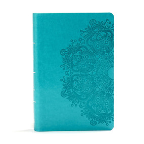 KJV Large Print Personal Size Reference Bible, Teal LeatherTouch Indexed by Holman Bible Publishers, 9781535935685