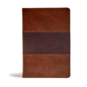 KJV Giant Print Reference Bible, Saddle Brown LeatherTouch, Indexed by Holman Bible Publishers, 9781535954488
