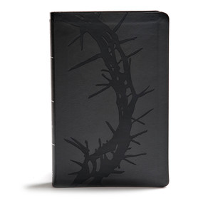 KJV Giant Print Reference Bible, Charcoal LeatherTouch by Holman Bible Publishers, 9781535954082