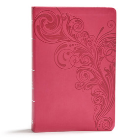 KJV Giant Print Reference Bible, Pink LeatherTouch, Indexed by Holman Bible Publishers, 9781535954075