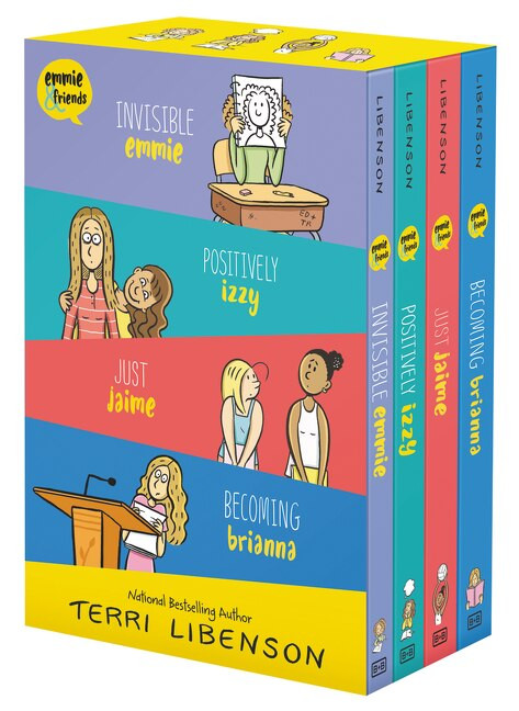 Emmie & Friends 4-Book Box Set (Invisible Emmie, Positively Izzy, Just Jaime, Becoming Brianna) by Terri Libenson, Terri Libenson, 9780063054547