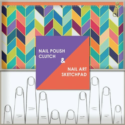Nail Polish Clutch + Nail Art Sketchpad by Chronicle Books, 9781452134505