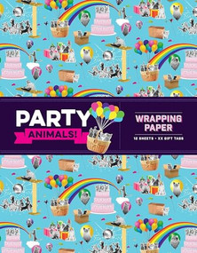 Party Animals! Wrapping Paper (12 Sheets + 24 Gift Tags) by Chronicle Books, 9781452142869