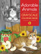 Adorable Animals Grayscale Coloring Book by Jane Maday, 9781440350511