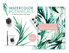 Watercolor Botanicals (2 Books in 1) (20 Prints to Paint and Frame) by Nikki Strange, 9781419734328