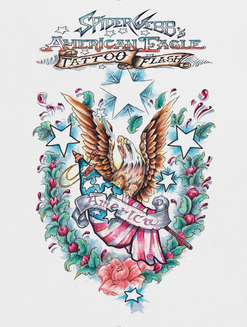 Spider Webb's American Eagle Tattoo Flash by Spider Webb, 9780764349607