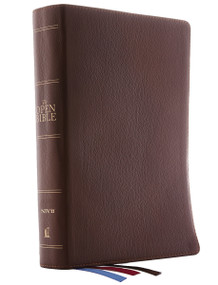 The  NIV, Open Bible, Genuine Leather, Brown, Red Letter, Comfort Print (Complete Reference System) by Thomas Nelson, 9780785230298