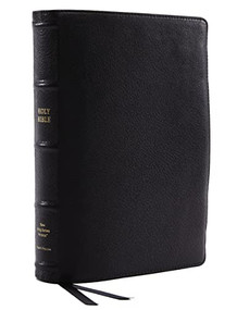 NKJV, Reference Bible, Wide Margin Large Print, Premium Goatskin Leather, Black, Premier Collection, Red Letter, Comfort Print (Holy Bible, New King James Version) by Thomas Nelson, 9780785236719