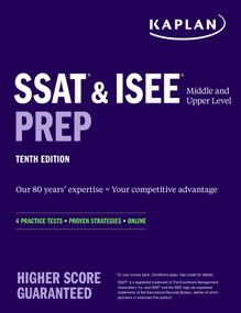SSAT & ISEE Middle & Upper Level Prep (4 Practice Tests + Proven Strategies + Online) by Kaplan Test Prep, 9781506261065