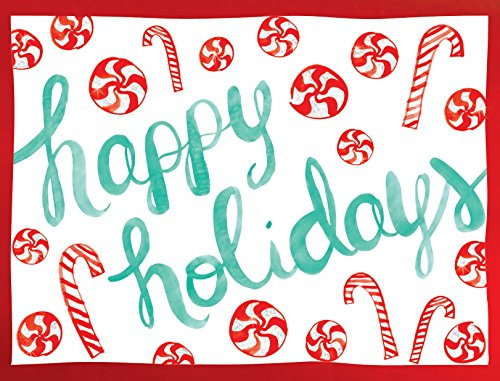 Peppermints Holiday Glitz Notecard by Galison, 9780735338371